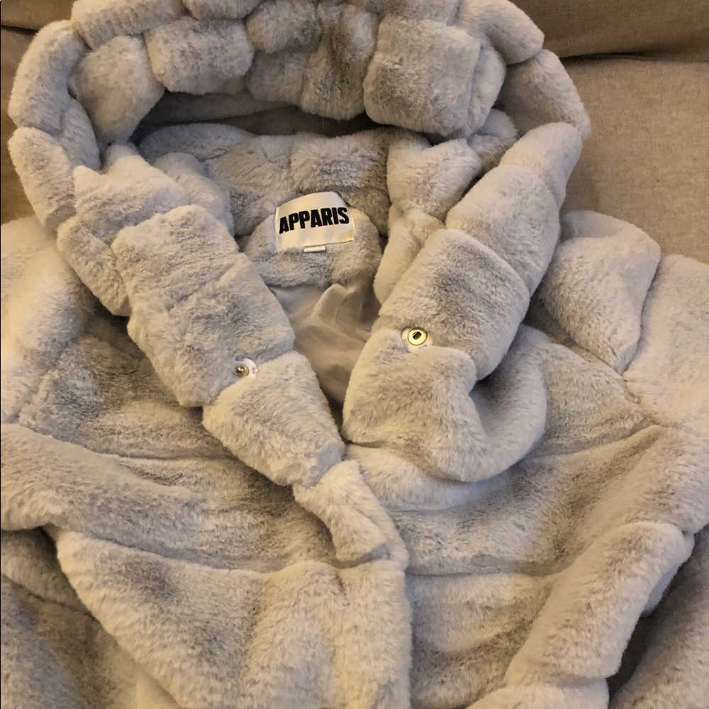 Apparis Goldie faux fur hooded coat -  GREY Final Sale